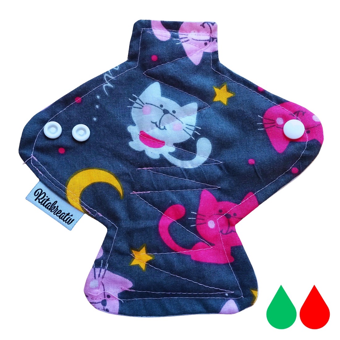 Miau tisztasági mosható betét 18cm - szépségápolás - intim higiénia - tisztasági betét - Meska.hu