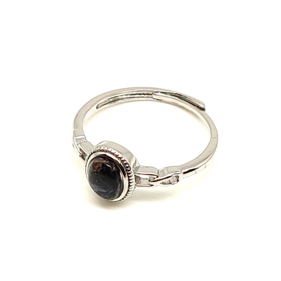 Pietersit gyűrű, barna-kék nyers ovál 10x8 mm, állítható - ékszer - gyűrű - gyöngyös gyűrű - Meska.hu