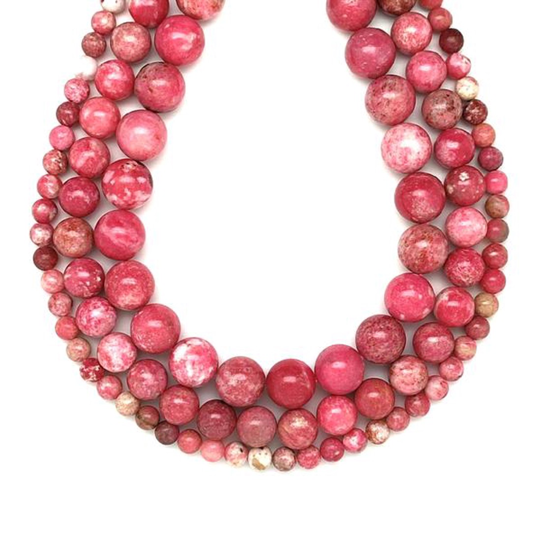 Thulit golyó A 6-7mm ékszerkészítő alapanyag (füzér) - kellékek & szerszámok - ásvány alapanyag - ásványfüzér - Meska.hu