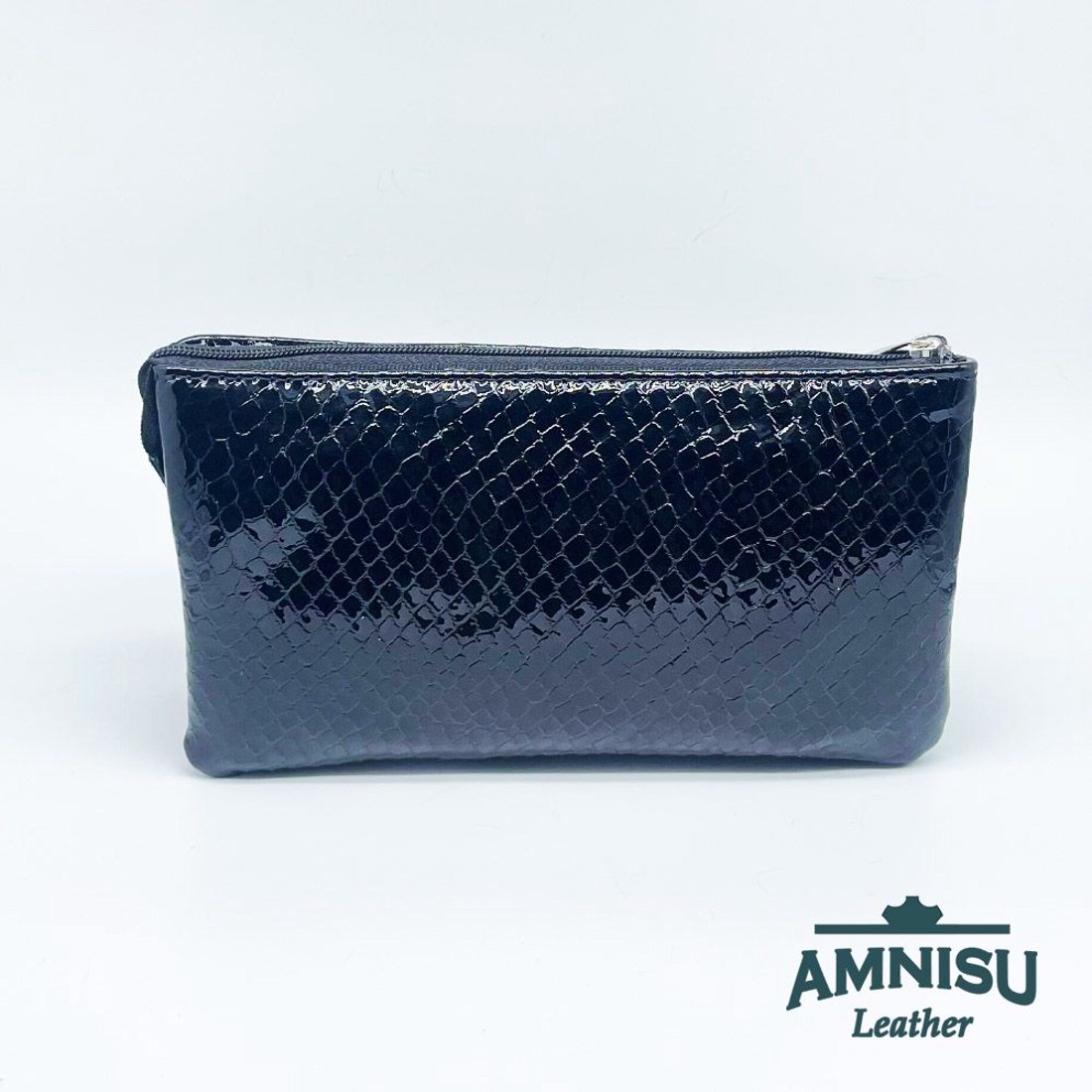 Fekete lakk kígyómintás egyenes kristály köves női pénztárca G8023 - táska & tok - pénztárca & más tok - pénztárca - női pénztárca - Meska.hu