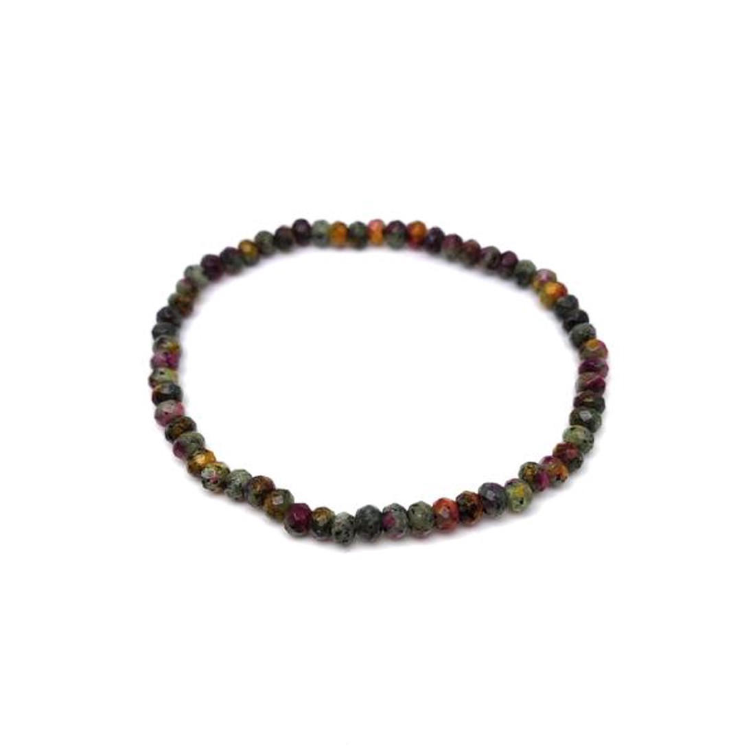 Achát tűz faz szin zöld bordó korong kari 4x3mm - ékszer - karkötő - ásványkarkötő - Meska.hu