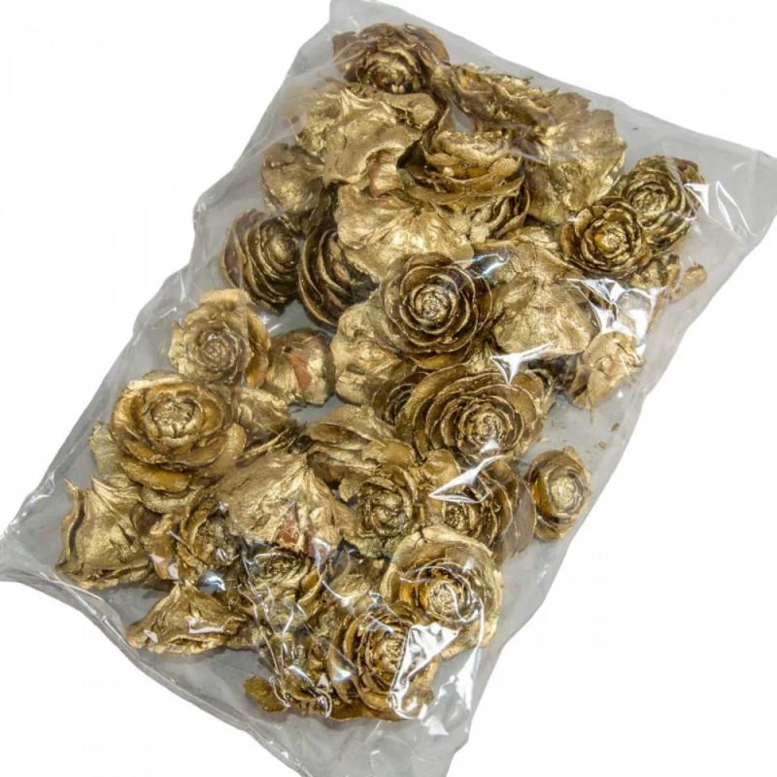 Cédrus rózsa fej 11 dkg - metál arany - kellékek & szerszámok - dekorációs kellékek - termések, terméscsomagok - Meska.hu