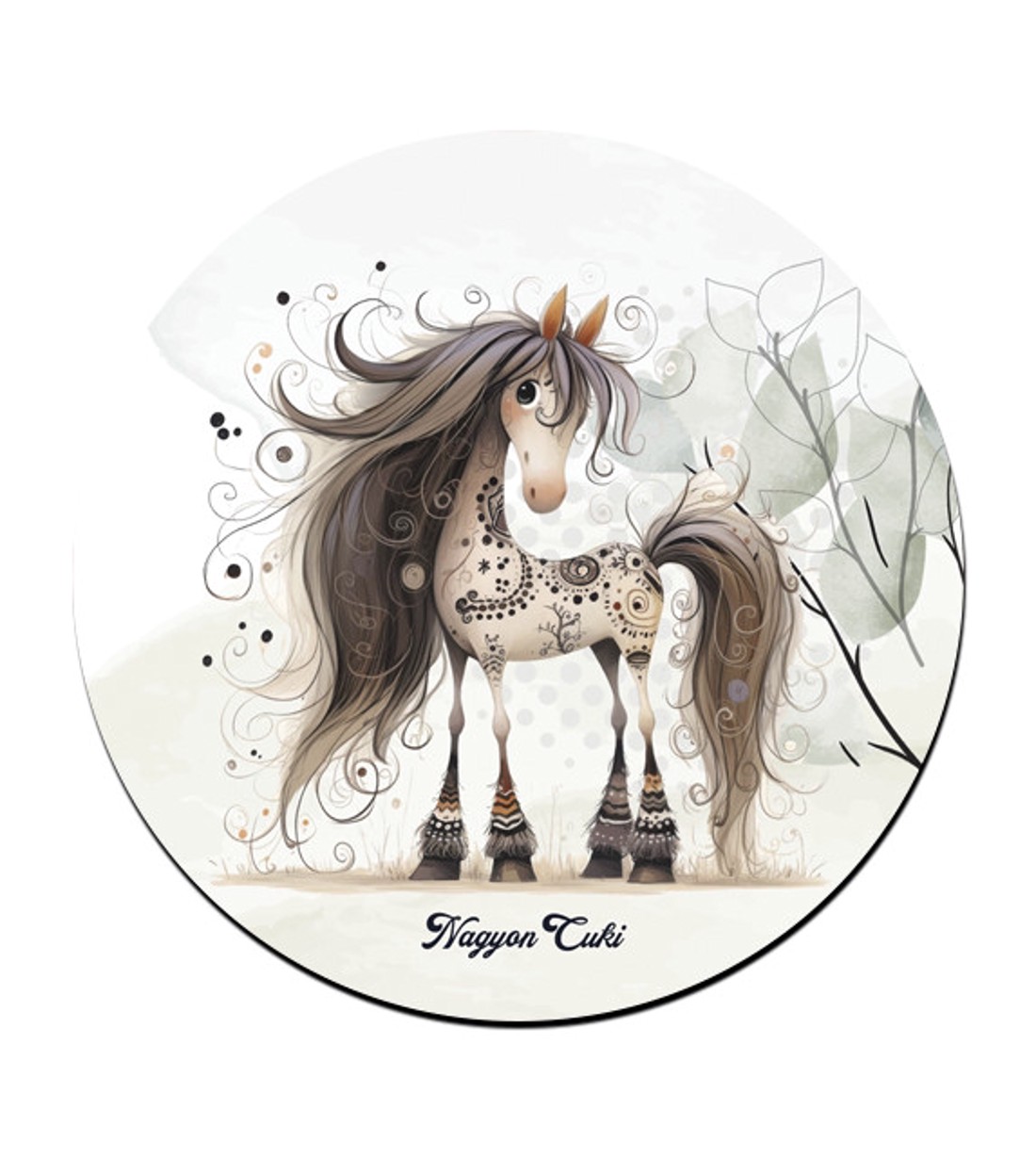 Szépséges furi lovas mintás pohár alátét -  - Meska.hu