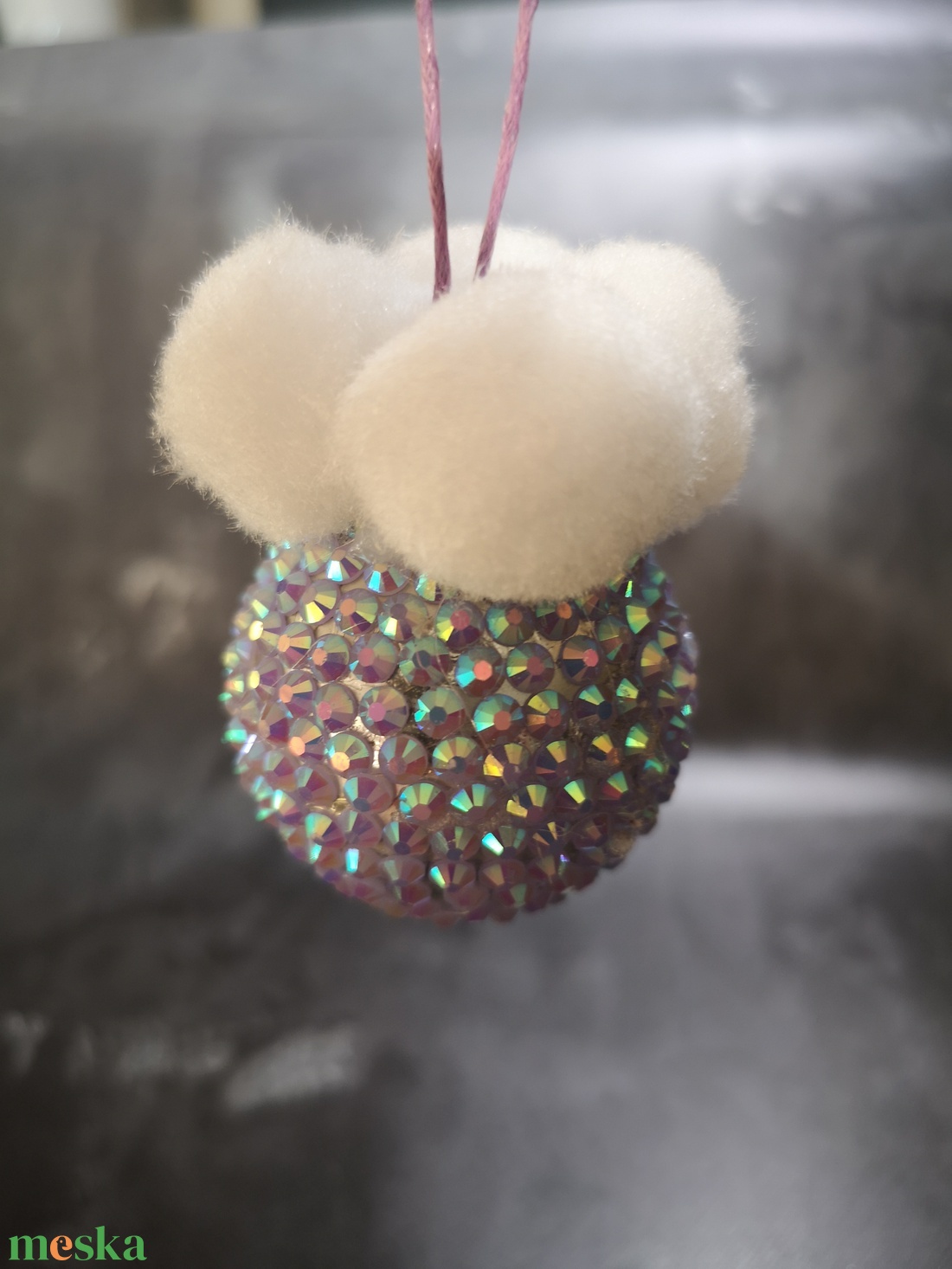 világoskék karácsonyi gömb - karácsony - karácsonyi lakásdekoráció - karácsonyfadíszek - Meska.hu