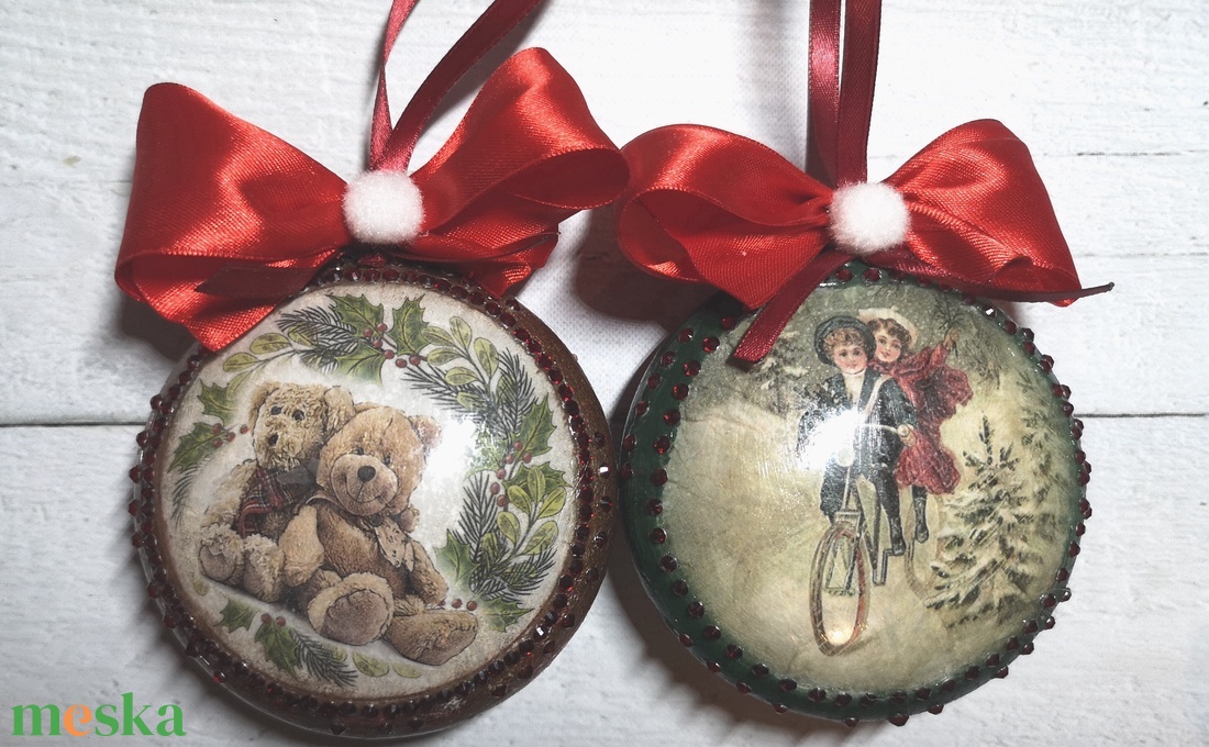 Karácsonyi medalion - karácsony - karácsonyi lakásdekoráció - karácsonyfadíszek - Meska.hu