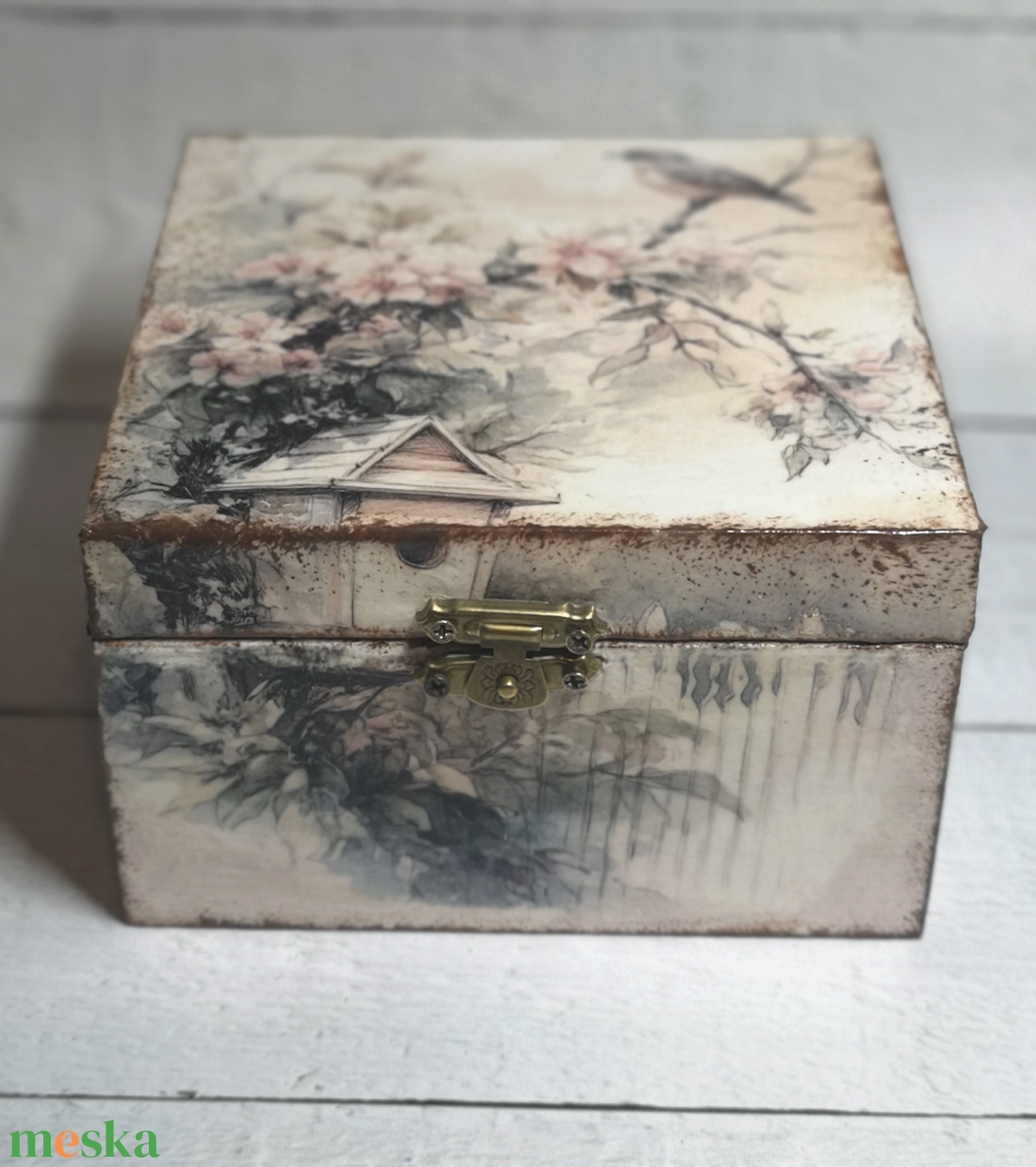 Madárkás fadoboz - kellékek & szerszámok - hobby fa alapanyag - doboz - Meska.hu