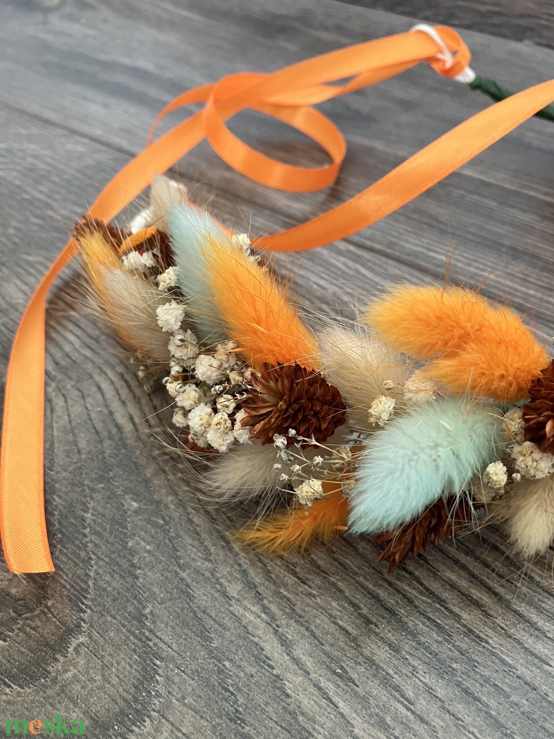 Szárazvirág fejdísz - ruha & divat - hajdísz & hajcsat - hajdísz - Meska.hu