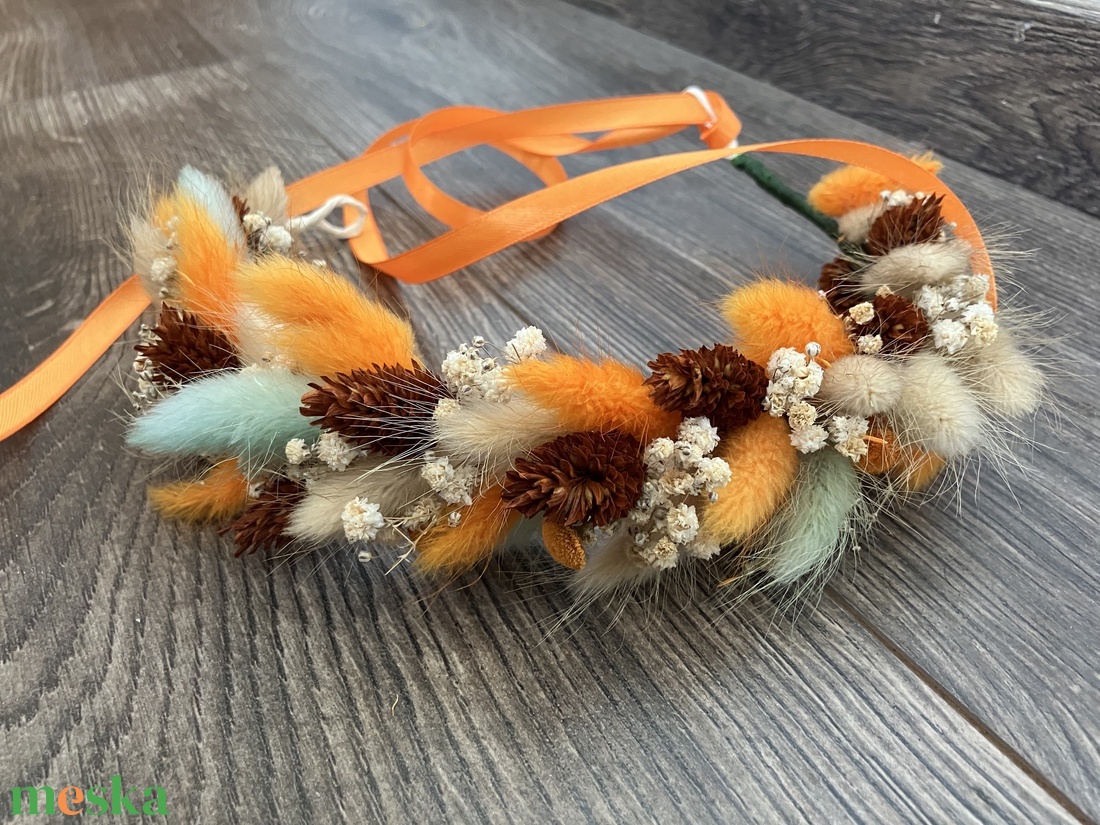 Szárazvirág fejdísz - ruha & divat - hajdísz & hajcsat - hajdísz - Meska.hu