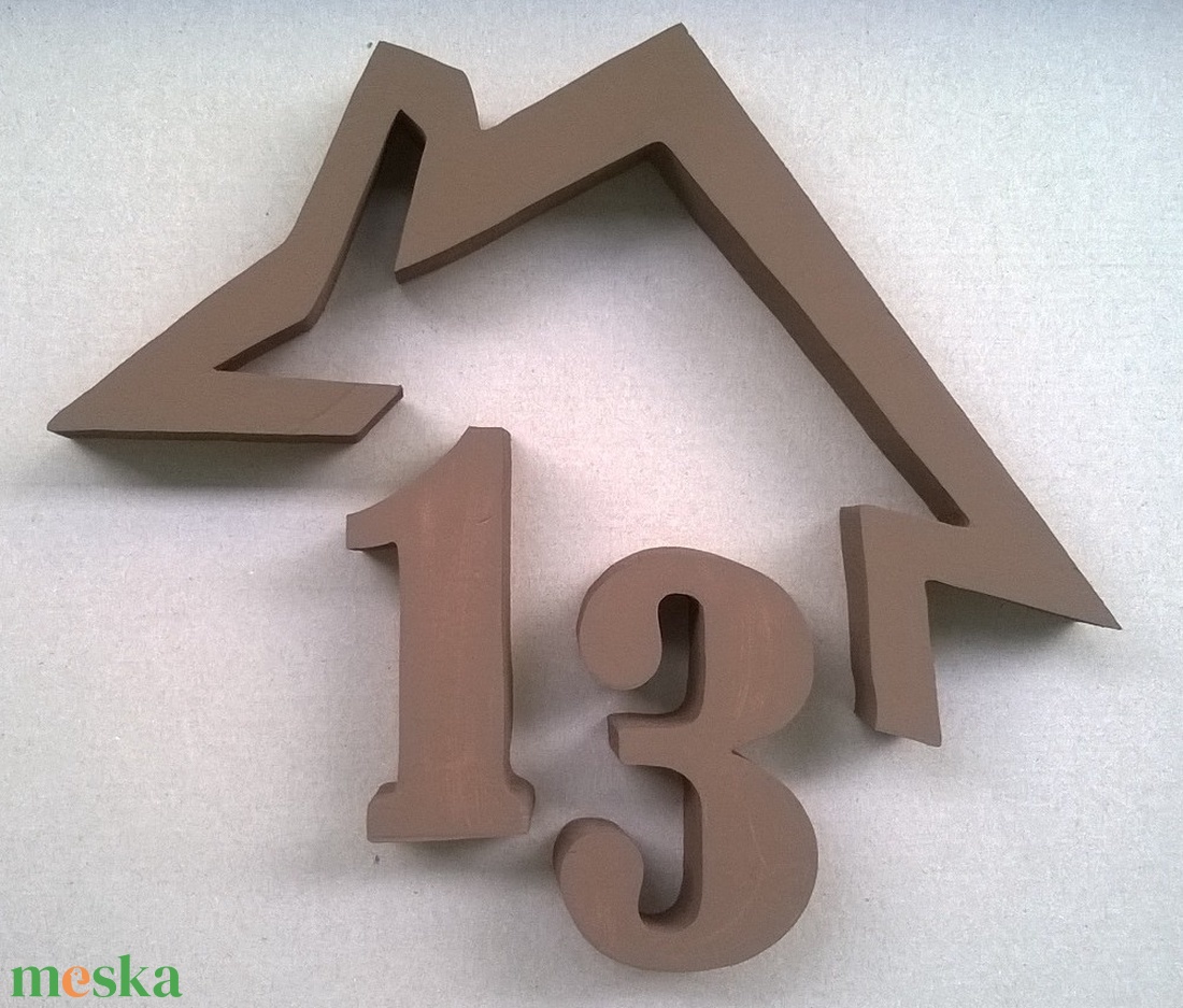 Házszám tetővel - otthon & lakás - ház & kert - házszám - Meska.hu