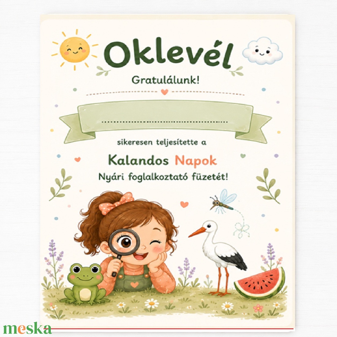 Kalandos Napok � Nyári foglalkoztató füzet - 40 oldalas nyomtatható PDF - Digitálisan letölthető - 3�4 éves gyerekeknek  - könyv & zene - könyv - Meska.hu