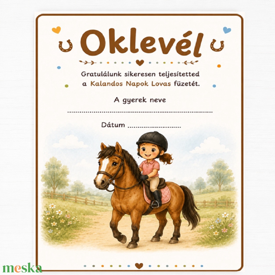 Kalandos Napok � Kezdő Lovas Füzet-20 oldalas nyomtatható foglalkoztató füzet - Digitális PDF - 4�7 éves gyerekeknek - játék & sport - készségfejlesztő és logikai játék - oktató játékok - Meska.hu