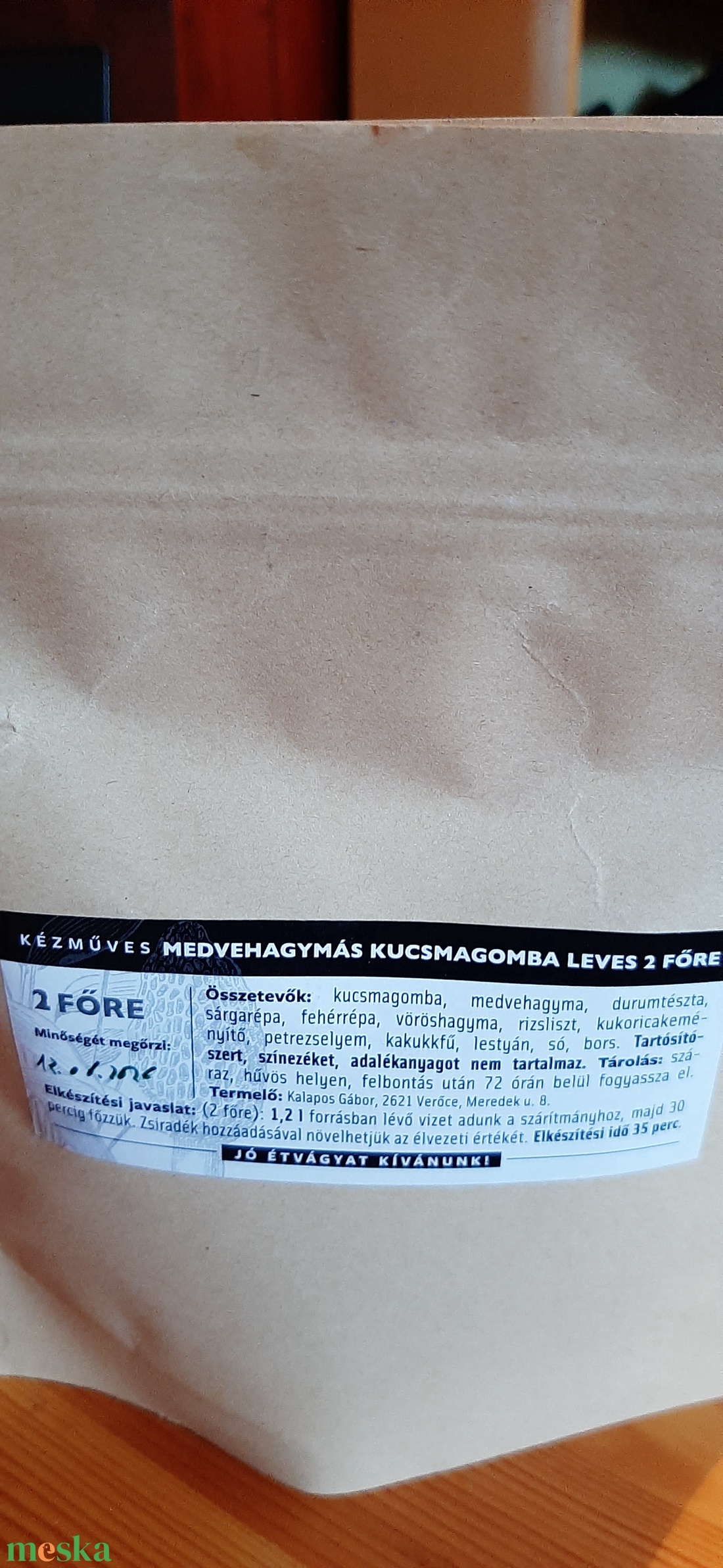 Medvehagymás kucsmagomba leves 2 fő - élelmiszer - gasztro ajándékcsomag - Meska.hu