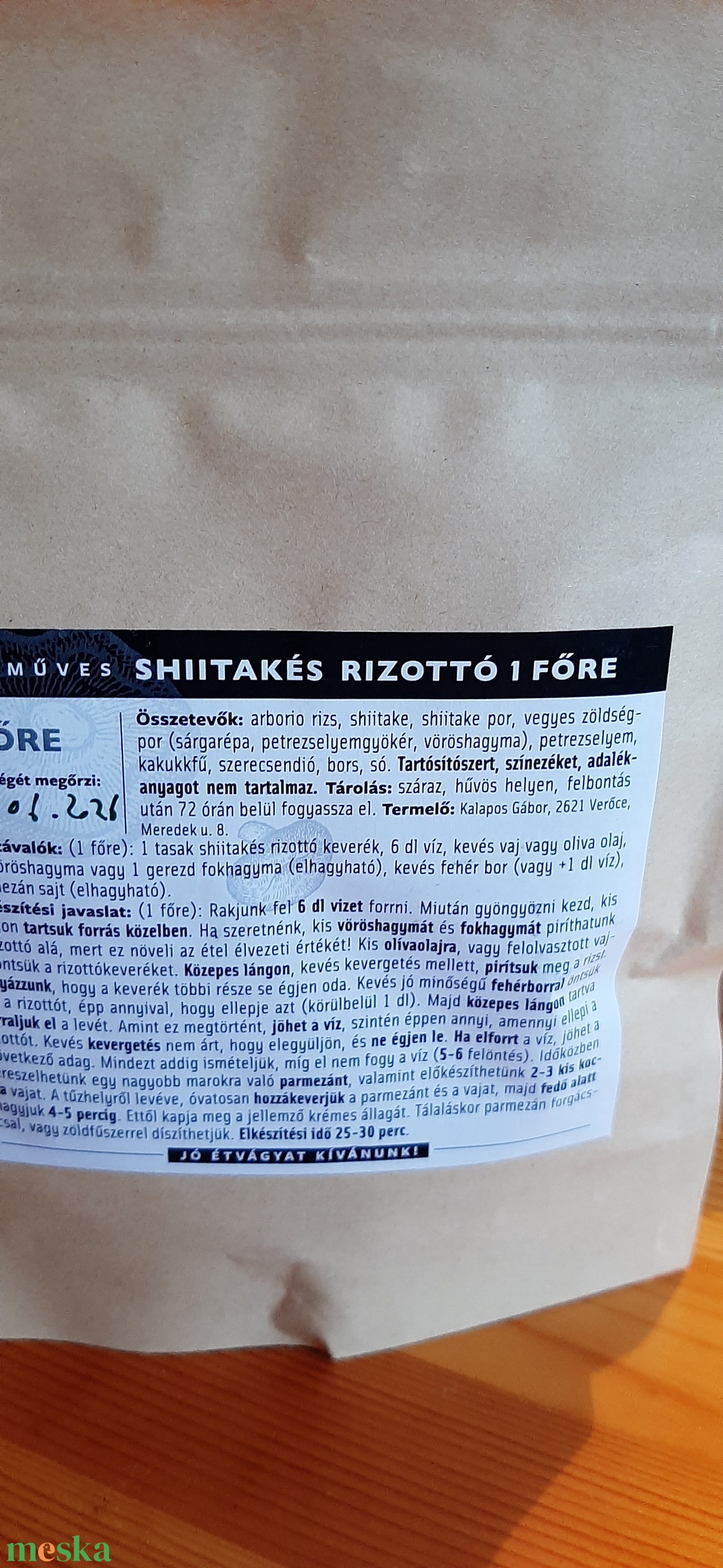 Shiitakés rizottó 1 fő - élelmiszer - gasztro ajándékcsomag - Meska.hu Shiitakés rizottó 1 fő - élelmiszer - gasztro ajándékcsomag - Meska.hu
