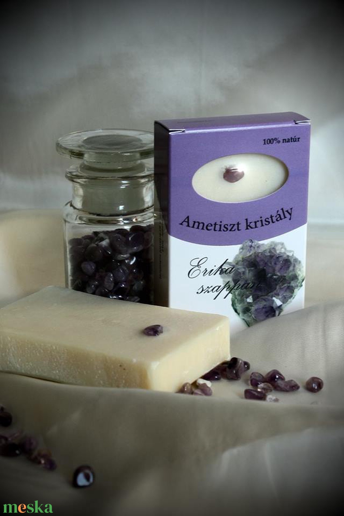 Ametiszt kristály szappan -  - Meska.hu