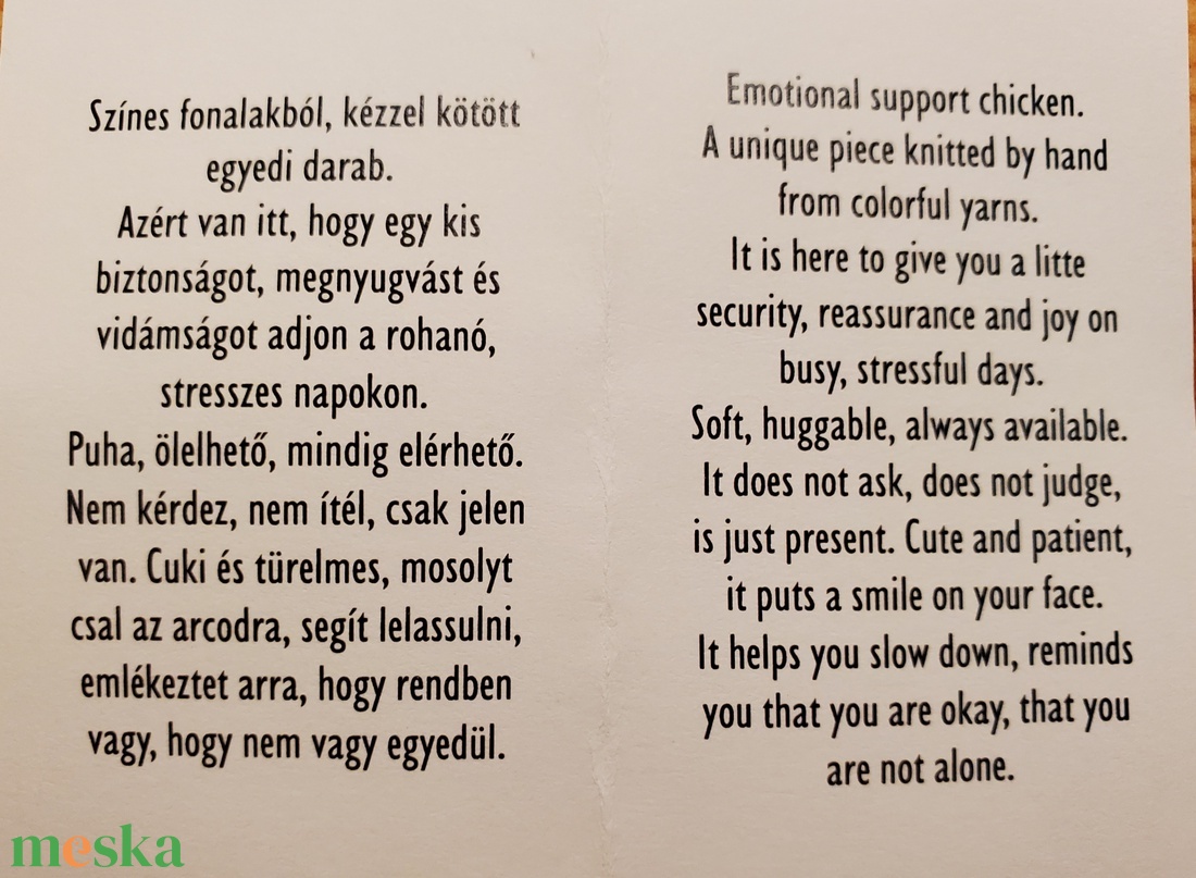 Érzelmi támogató csirke - játék & sport - plüssállat & játékfigura - madár - Meska.hu