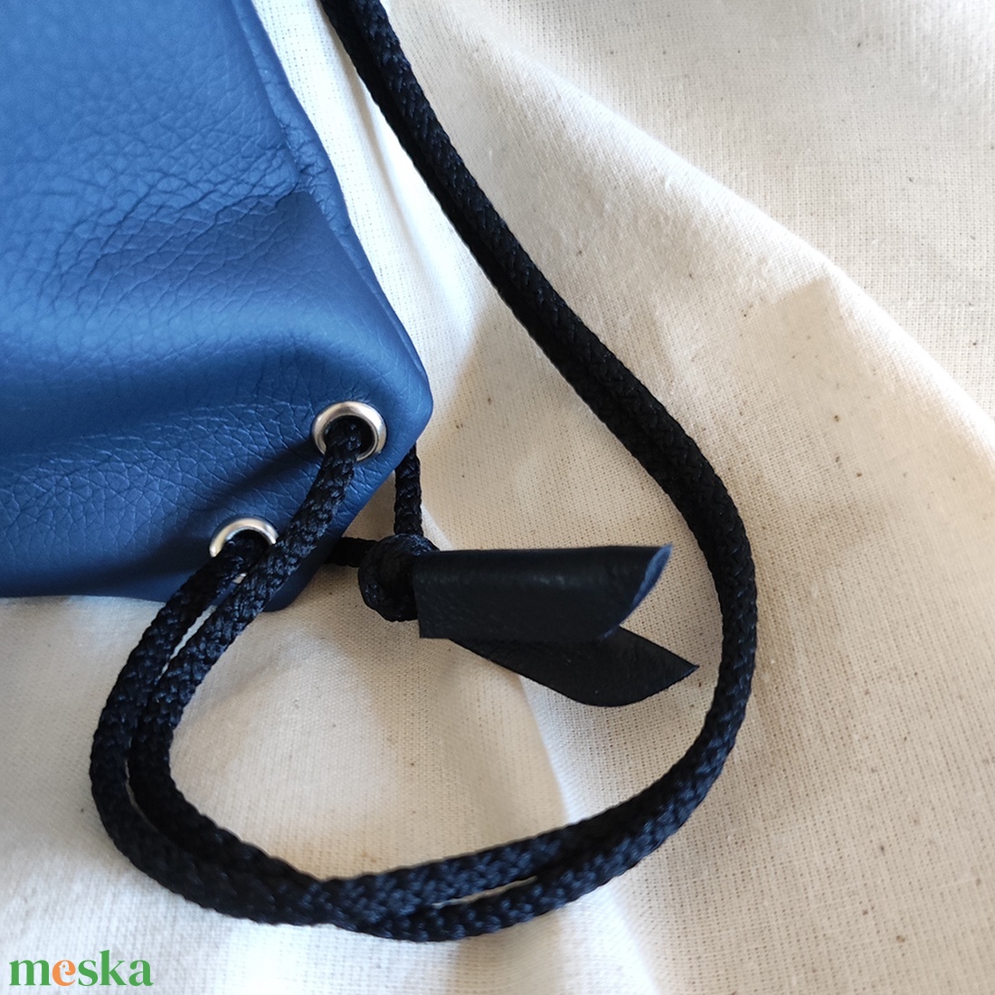 Gymbag / tornazsák fazon / hátizsák / sötétkék / oldalsó rejtett zsebbel - táska & tok - hátizsák - hátizsák - Meska.hu