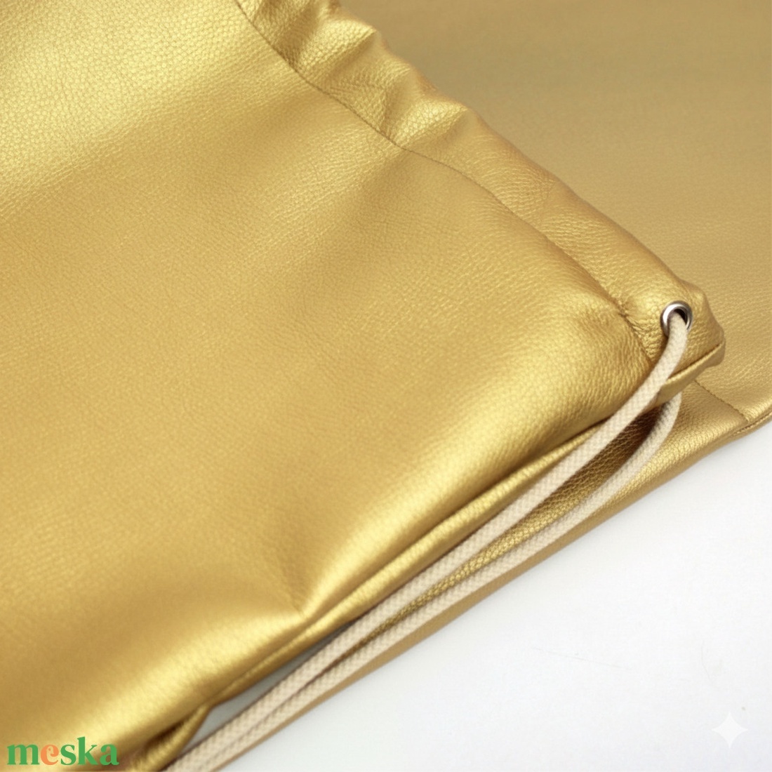 Gymbag / tornazsák arany hátizsák külső rejtett zsebbel - táska & tok - hátizsák - hátizsák - Meska.hu