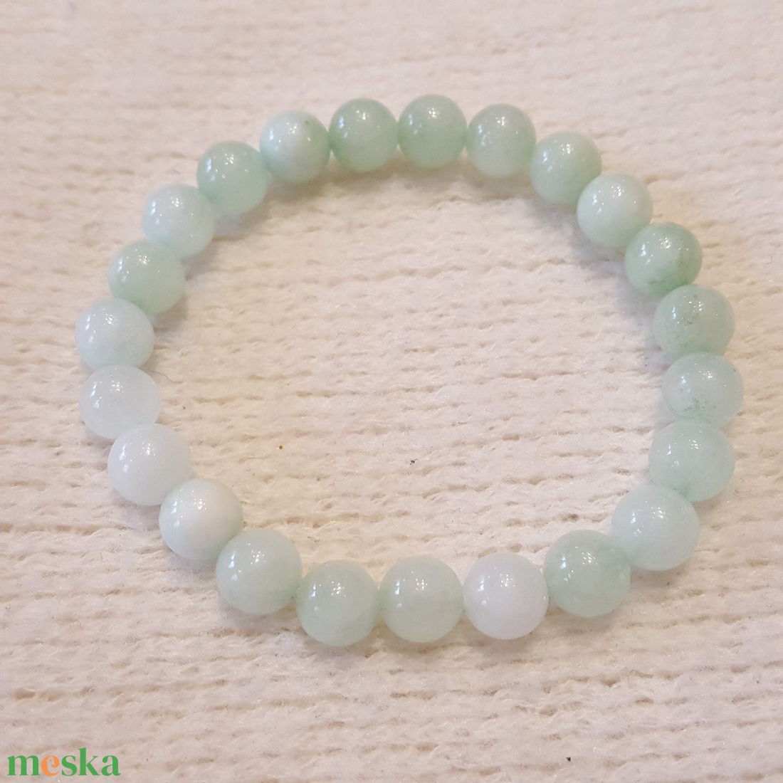 Pompás krizopráz bogyós karkötő gumis(8 mm) - ékszer - karkötő - bogyós karkötő - Meska.hu