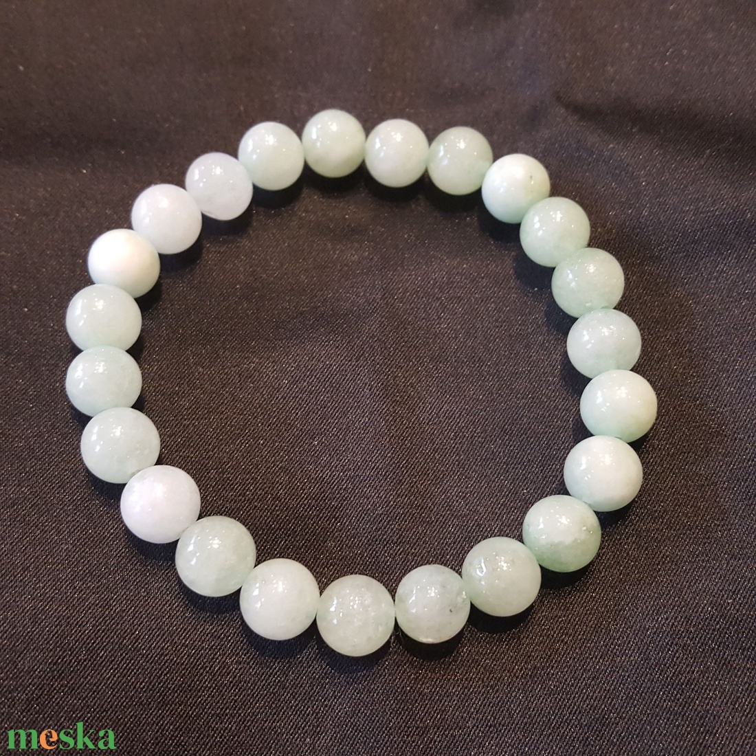 Pompás krizopráz bogyós karkötő gumis(8 mm) - ékszer - karkötő - bogyós karkötő - Meska.hu