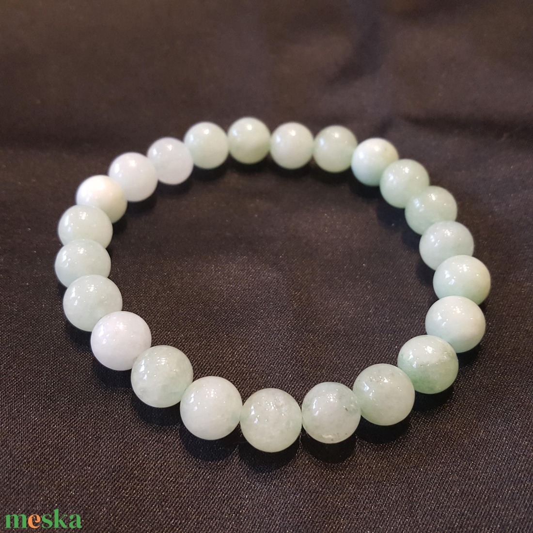 Pompás krizopráz bogyós karkötő gumis(8 mm) - ékszer - karkötő - bogyós karkötő - Meska.hu