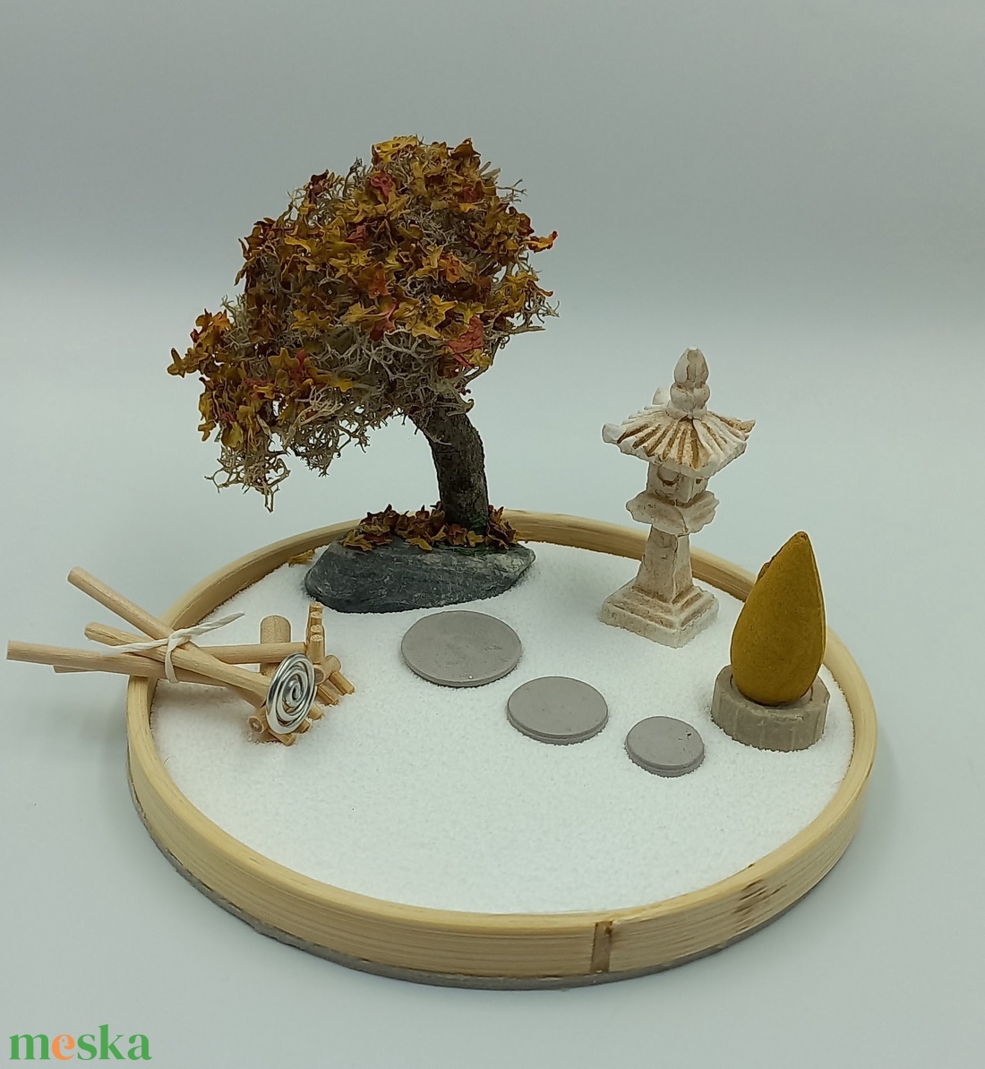 Japán kert (mini)- őszi fával, füstölővel és kőlámpással - diy (csináld magad) - egységcsomag - Meska.hu Japán kert (mini)- őszi fával, füstölővel és kőlámpással - diy (csináld magad) - egységcsomag - Meska.hu