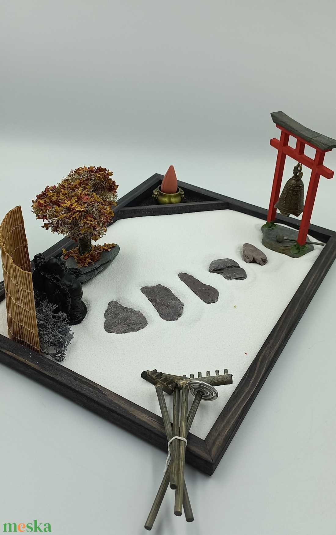 Japán kert (közepes)- Buddhával, őszi fával és kiegészítőkkel  - otthon & életmód - dekoráció - dísztárgy - Meska.hu