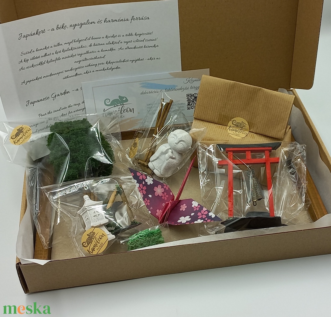 Japánkert (nagy)- harangos torii kapuval, Dzsizó szerzetessel, fával és kőlámpással - otthon & életmód - dekoráció - dísztárgy - Meska.hu