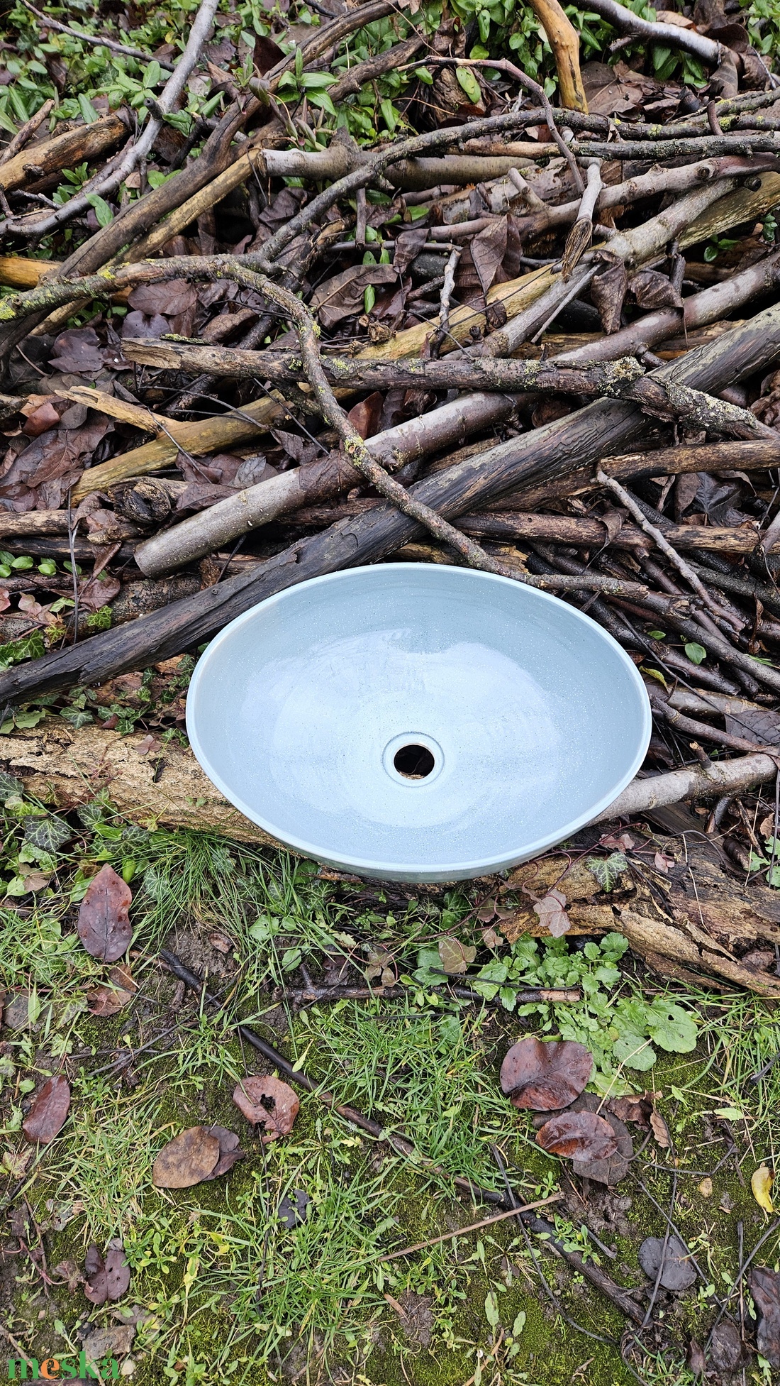 Kerámia mosdótál ovális  - otthon & életmód - fürdőszoba - mosdótál - Meska.hu