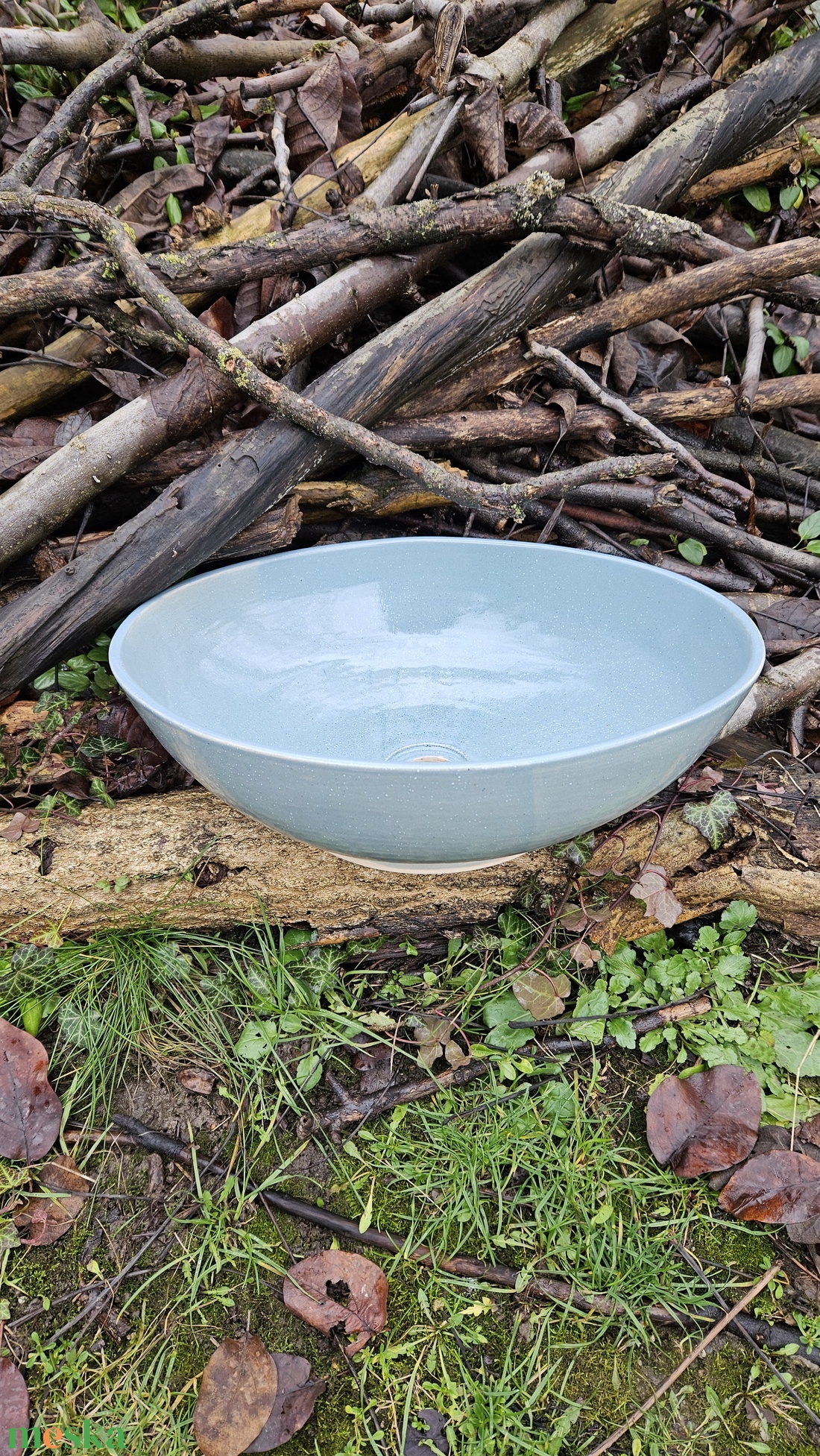 Kerámia mosdótál ovális  - otthon & életmód - fürdőszoba - mosdótál - Meska.hu