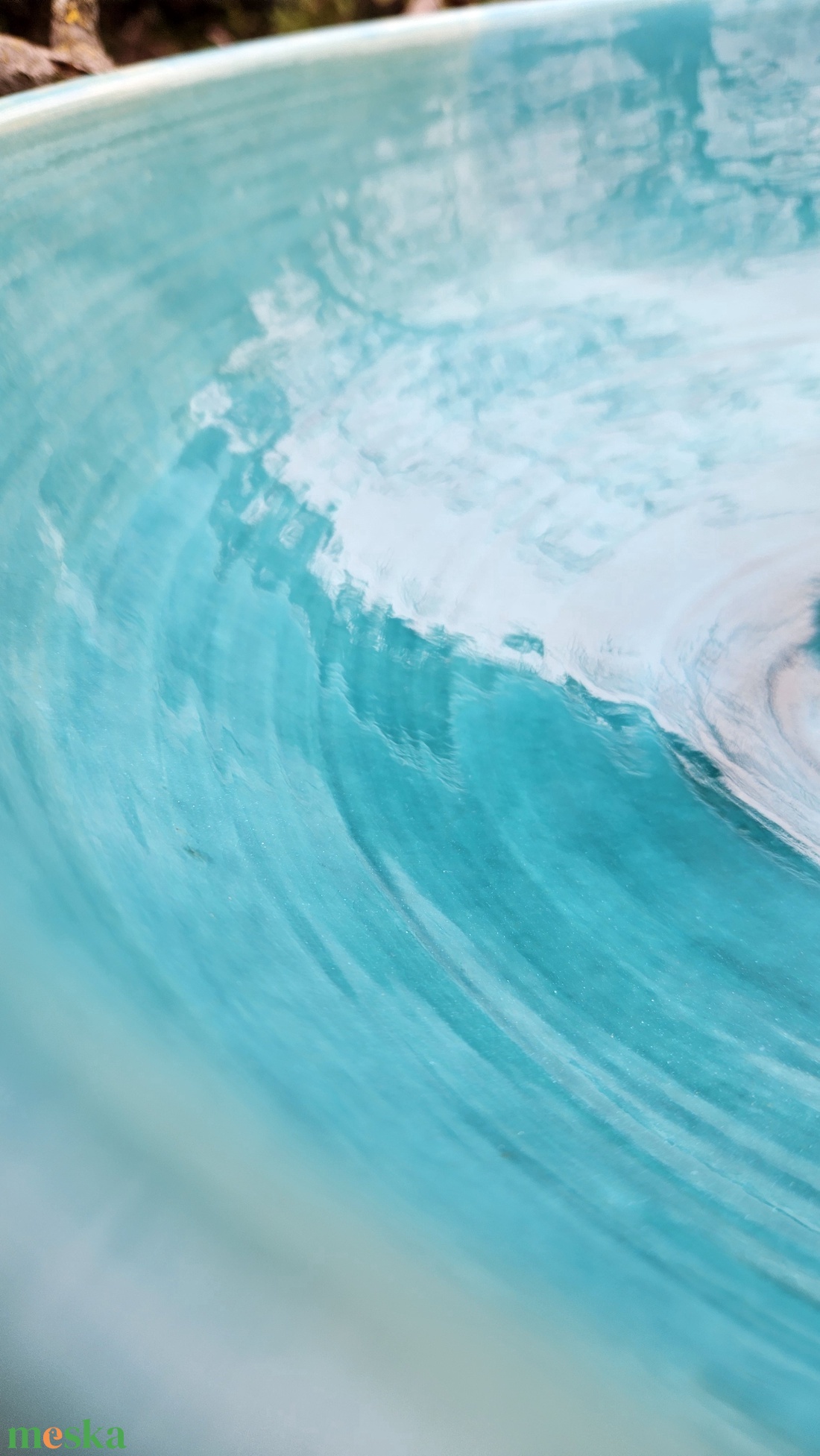 Kerámia mosdótál turkiz - otthon & életmód - fürdőszoba - mosdótál - Meska.hu