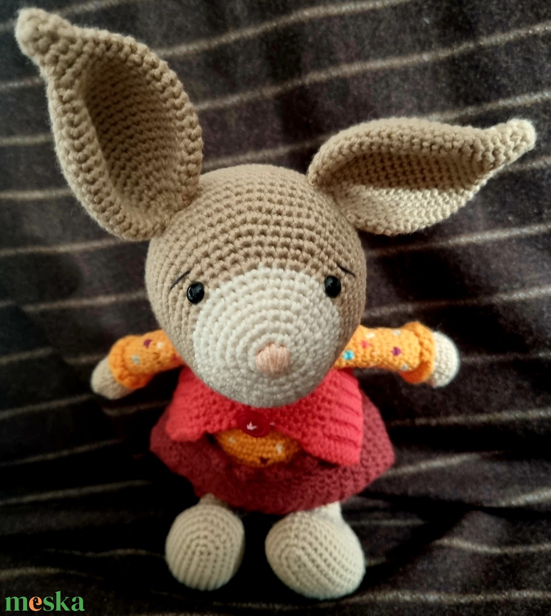 Horgolt csáléfülü nyúl - játék & sport - plüssállat & játékfigura - nyuszi - Meska.hu