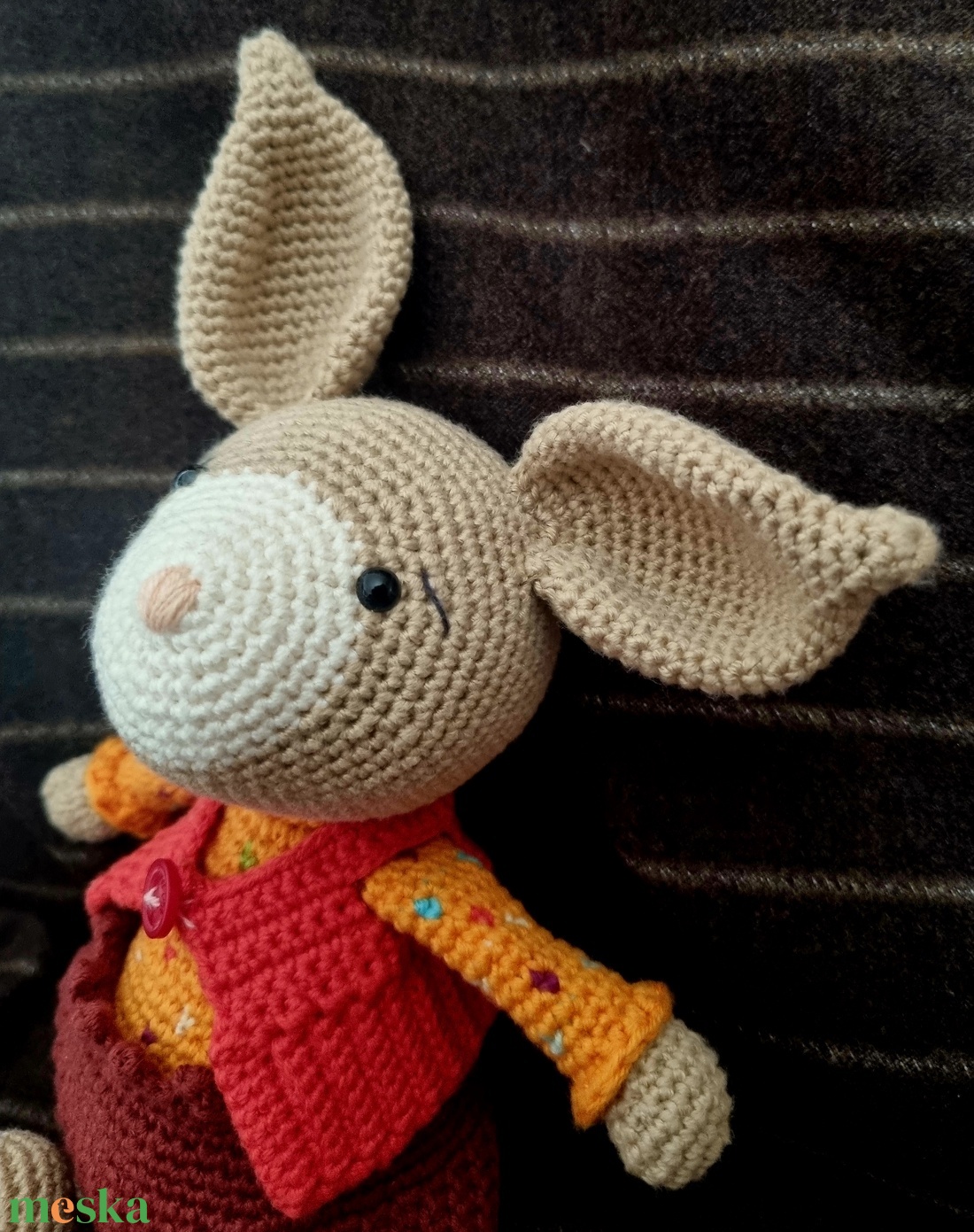 Horgolt csáléfülü nyúl - játék & sport - plüssállat & játékfigura - nyuszi - Meska.hu