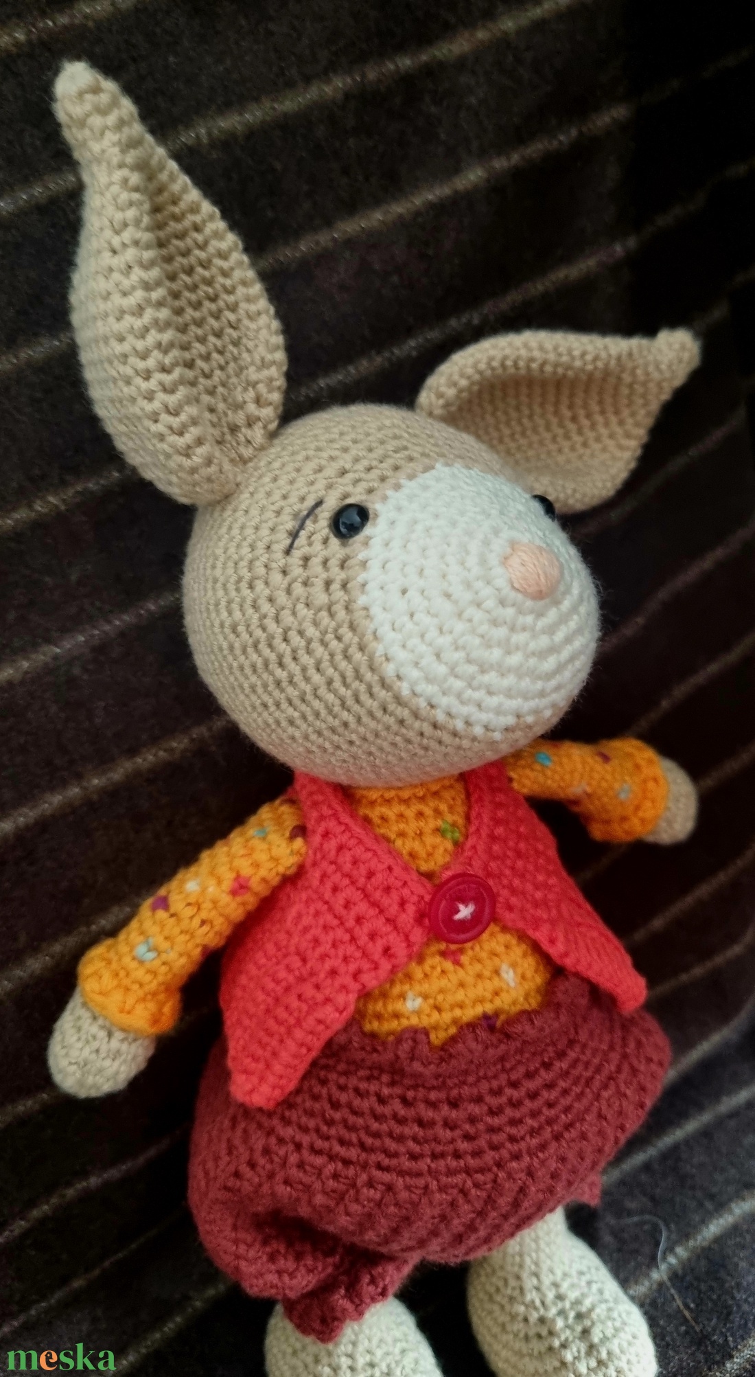 Horgolt csáléfülü nyúl - játék & sport - plüssállat & játékfigura - nyuszi - Meska.hu