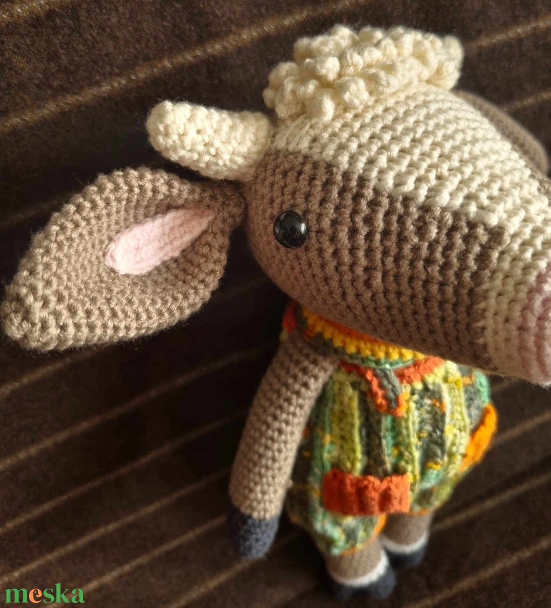 Horgolt kis tehén - játék & sport - plüssállat & játékfigura - más figura - Meska.hu