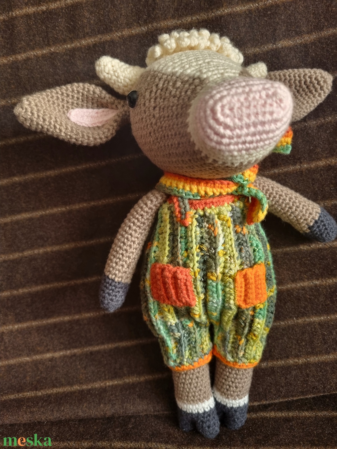 Horgolt kis tehén - játék & sport - plüssállat & játékfigura - más figura - Meska.hu