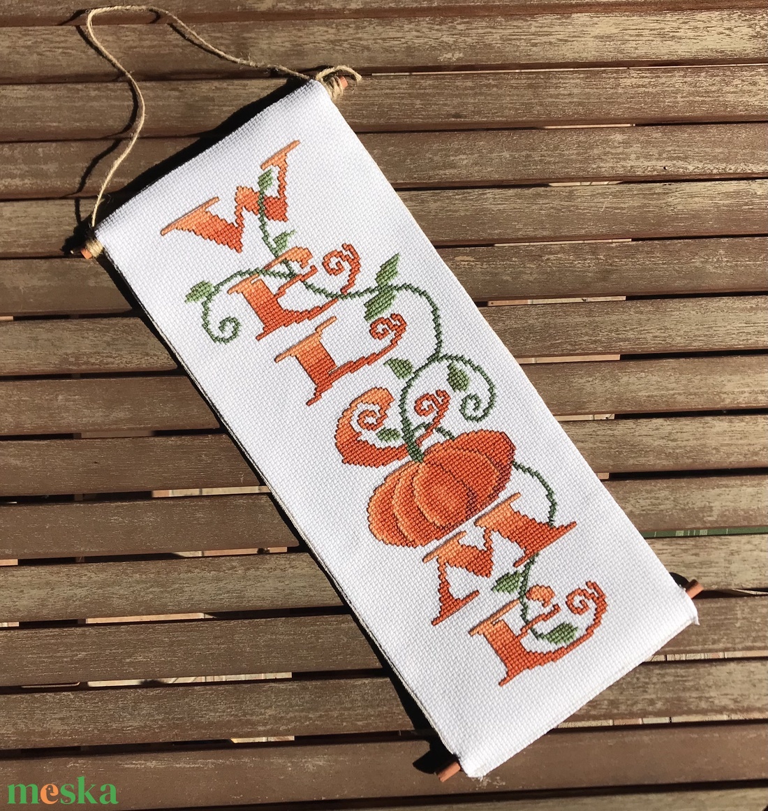 Ajtódísz - ősz welcome - művészet - textilkép - keresztszemes - Meska.hu Ajtódísz - ősz welcome - művészet - textilkép - keresztszemes - Meska.hu