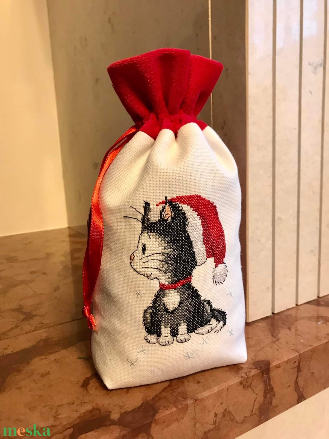 Mikulás zsák - piros - karácsony - mikulás - mikulás zsák - Meska.hu