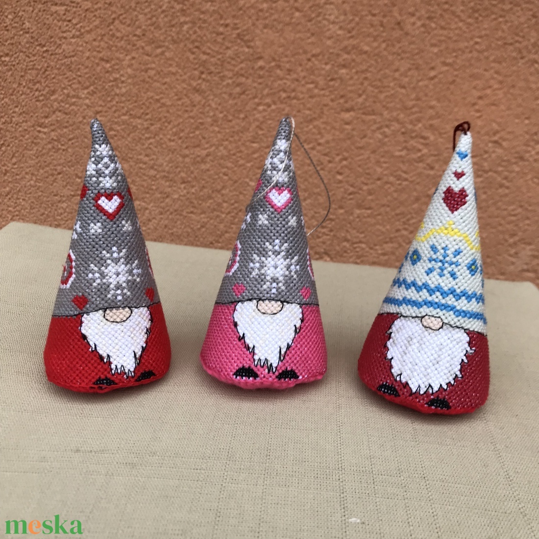 Manó trió  - karácsony - karácsonyi lakásdekoráció - karácsonyfadíszek - Meska.hu