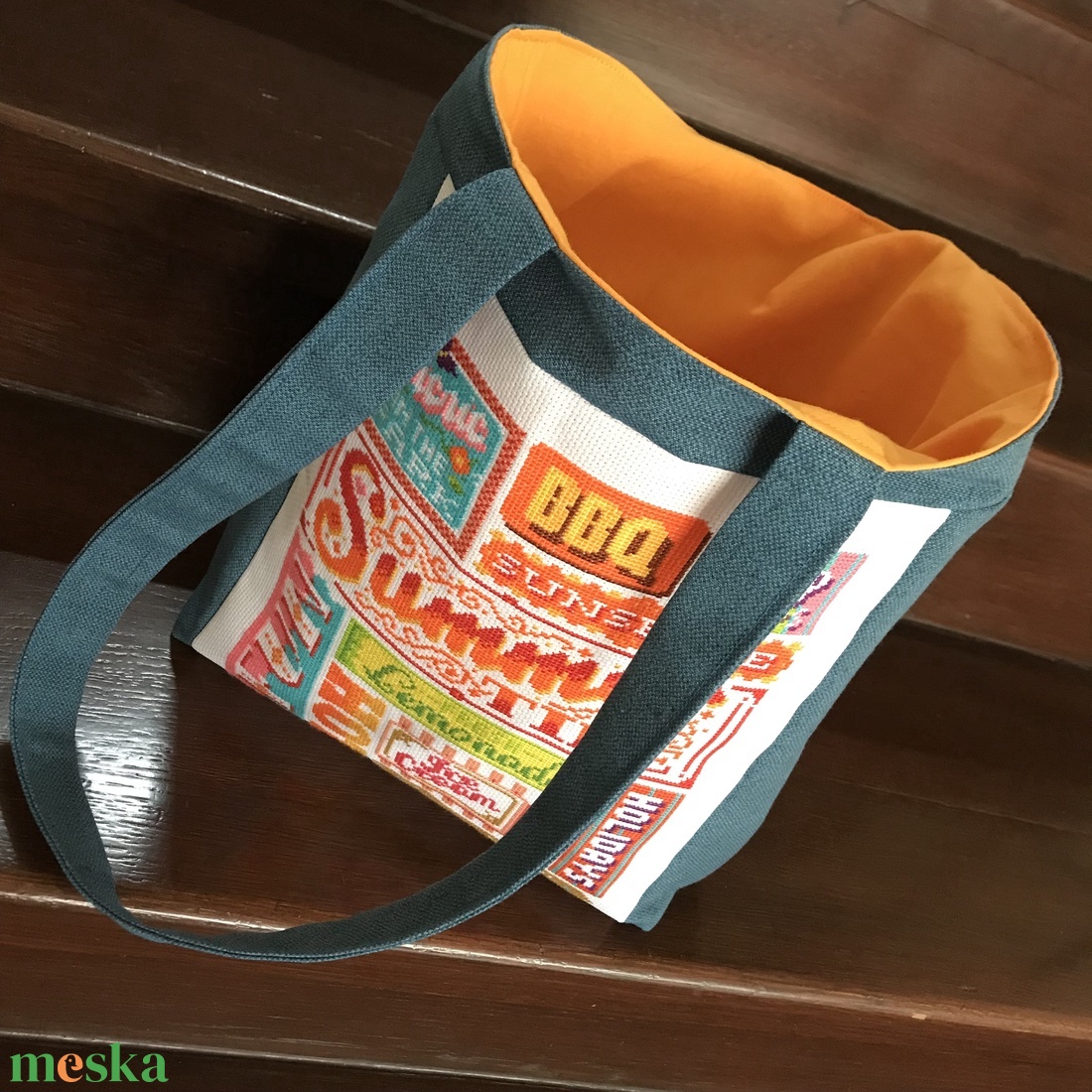 Retro nyár - táska - táska & tok - bevásárlás & shopper táska - shopper, textiltáska, szatyor - Meska.hu