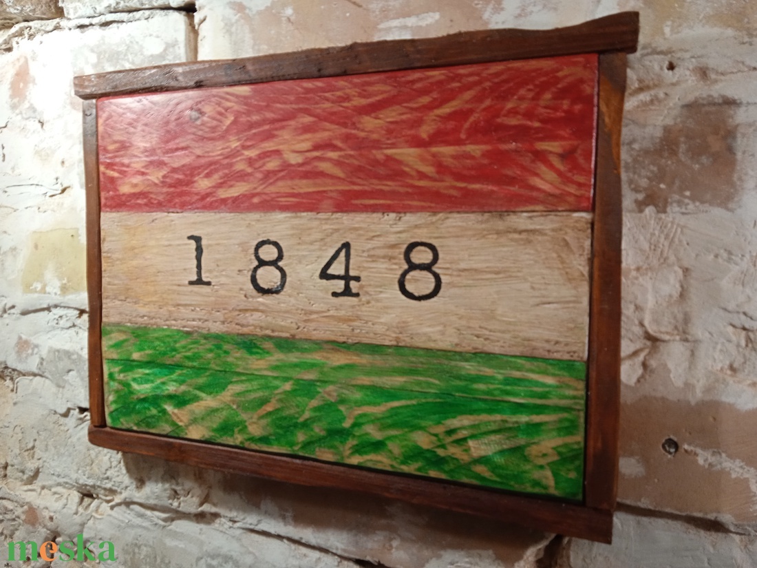 1848-as fából készült zászló - otthon & életmód - dekoráció - fali és függő dekoráció - falra akasztható dekor - Meska.hu
