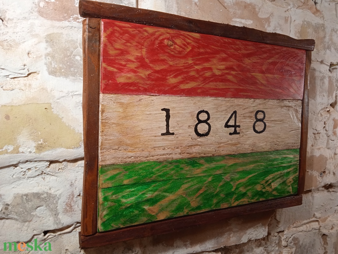 1848-as fából készült zászló - otthon & életmód - dekoráció - fali és függő dekoráció - falra akasztható dekor - Meska.hu