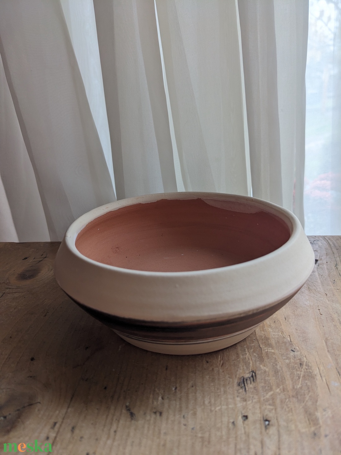 Csíkos kerámia tál  - otthon & életmód - dekoráció - asztal és polc dekoráció - dekorációs tál, tartó - Meska.hu