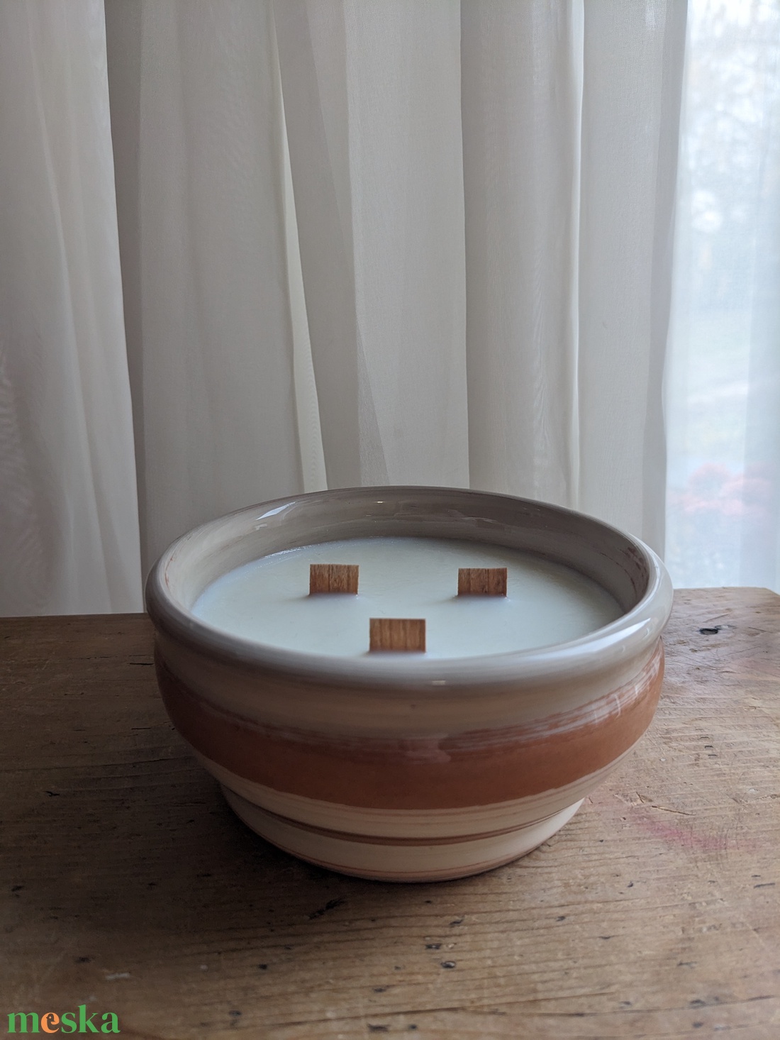 Kerámia gyertya - karácsony - karácsonyi lakásdekoráció - karácsonyi illatgyertya, mécses - Meska.hu