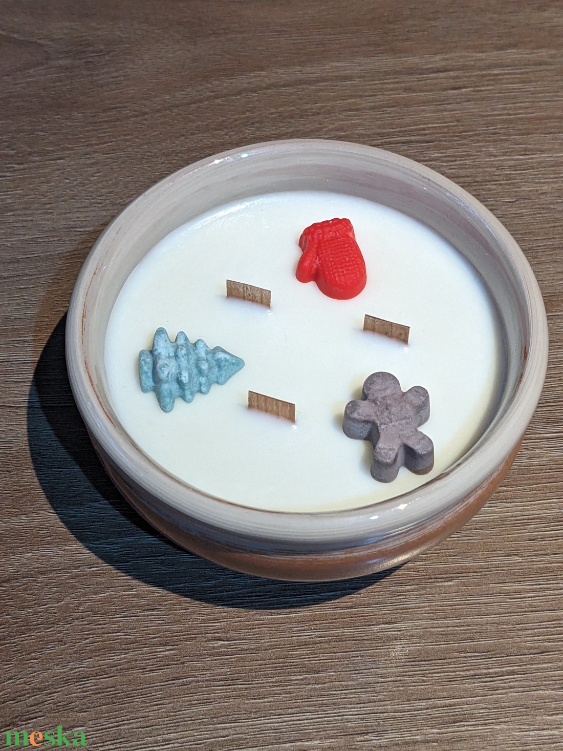 Kerámia gyertya - karácsony - karácsonyi lakásdekoráció - karácsonyi illatgyertya, mécses - Meska.hu