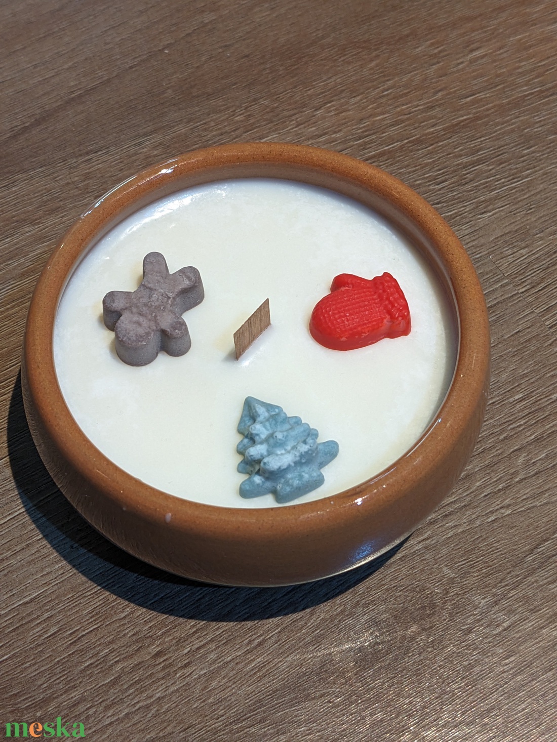 Kerámia gyertya  - karácsony - karácsonyi lakásdekoráció - karácsonyi illatgyertya, mécses - Meska.hu