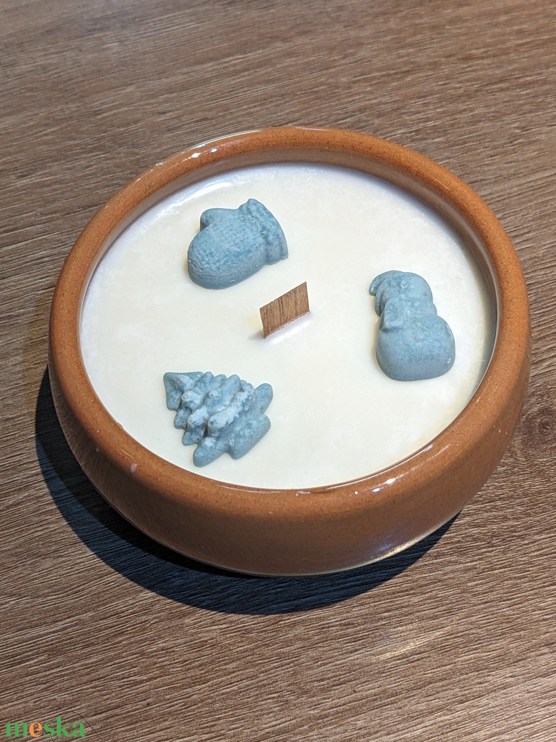 Kerámia gyertya  - karácsony - karácsonyi lakásdekoráció - karácsonyi illatgyertya, mécses - Meska.hu