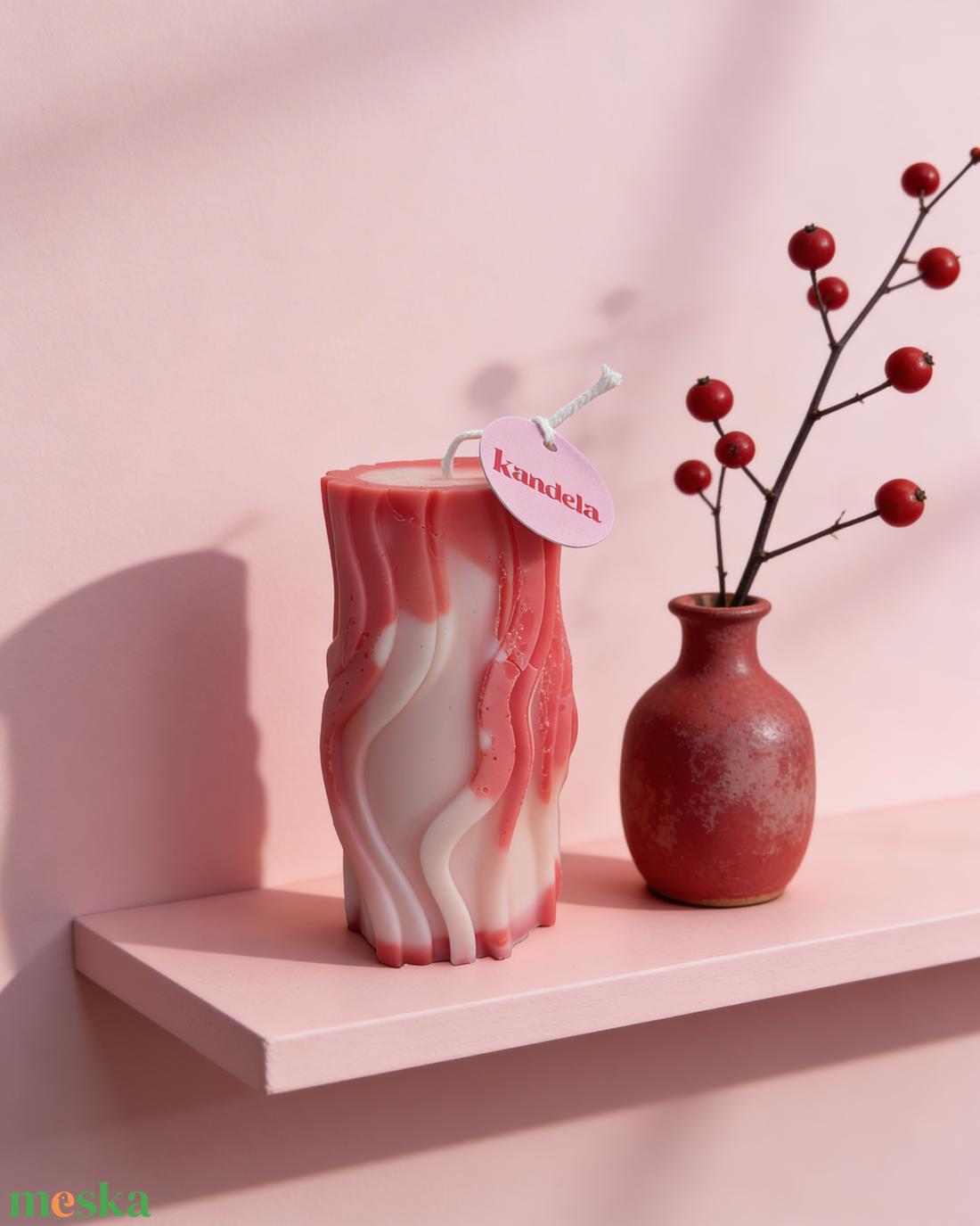 Wave gyertya - otthon & életmód - gyertya, illat, aroma - gyertya - Meska.hu