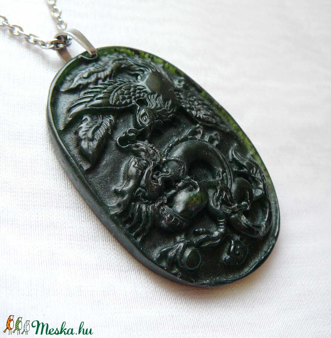 Jáde sárkány medál -  - Meska.hu