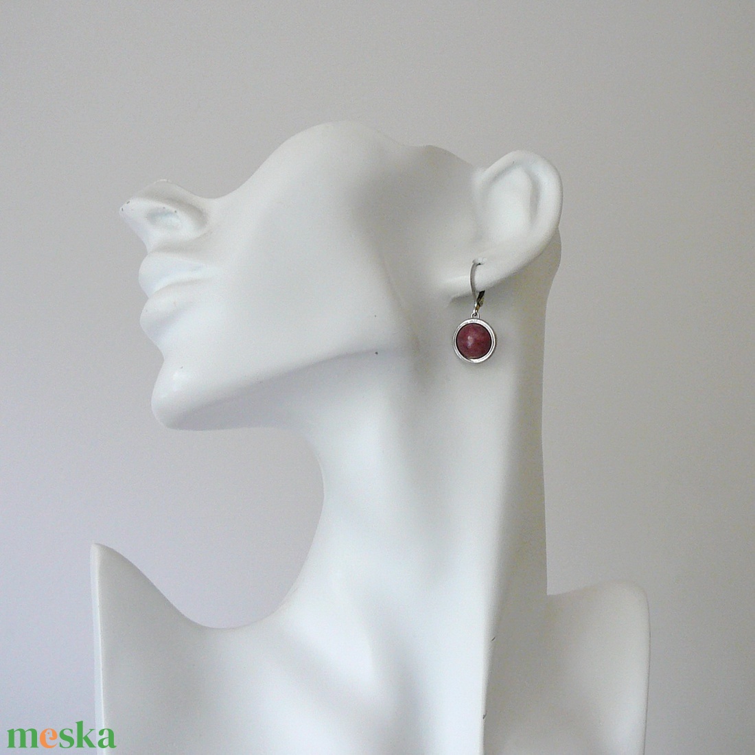 Thulit fülbevaló - ékszer - fülbevaló - lógó fülbevaló - Meska.hu