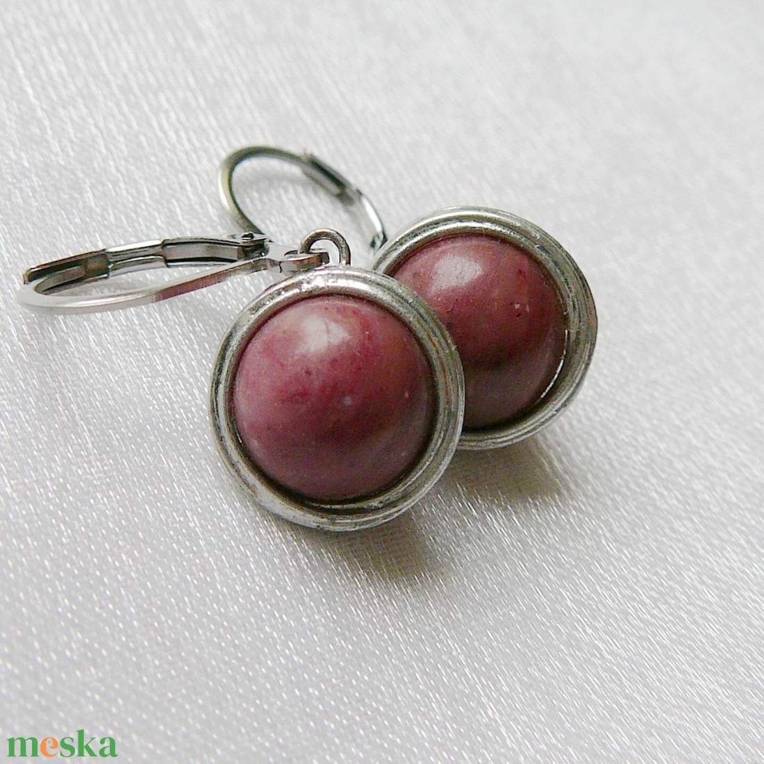 Thulit fülbevaló - ékszer - fülbevaló - lógó fülbevaló - Meska.hu